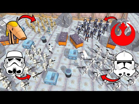 ALL Star Wars Armies ARENA BATTLE! - Men of War: Star Wars Mod Battle Simulator