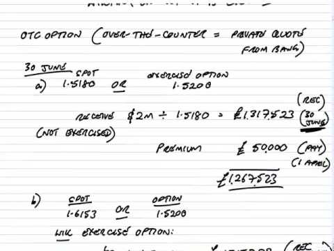 ACCA P4 Foreign Exchange Risk Management Options part 1