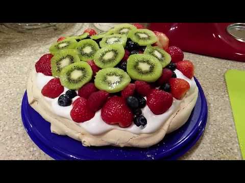 🥝🍓🍰 Easy Pavlova Meringue Cake Recipe ~ So Yummy Too! 🎂 Video