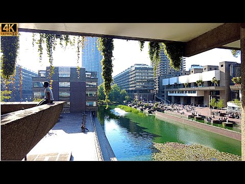 [4K]  London Walk - 😃  Intriguing Tour of The Unique Barbican Centre