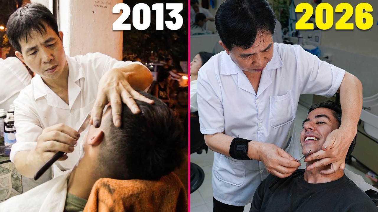 Revisited 13 YEARS LATER! 💈 Straight Razor Shave at Tóc Nam Barbershop (ASMR)