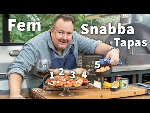 Fem snabba tapas till ett och samma rödvin! | Vinsmart TV med Niclas Tuomela