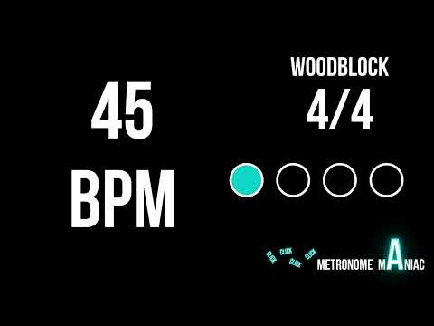 Metronome 45 BPM 4/4 - Woodblock
