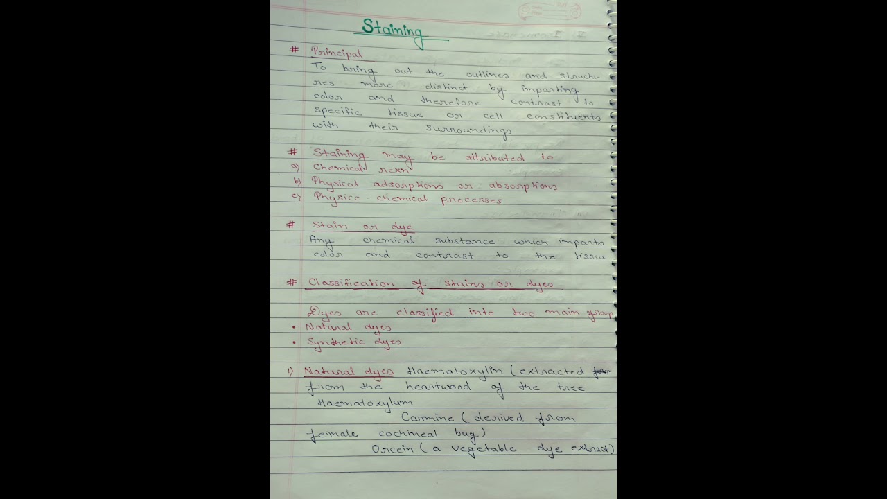 #staining #universityexamination #notes #2ndsemester #mscnotes