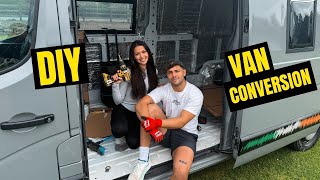 FIRST DAYS OF OUR VAN BUILD - What did we get ourselves into? (Ep1)