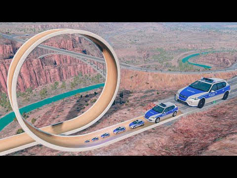 Giant & Small Cars vs Loop Bridge - BeamNG OMDs