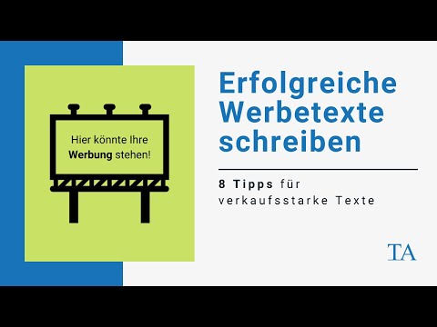 Erfolgreiche Werbetexte schreiben | 8 Tipps für verkaufsstarke Texte