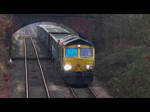 Freightliner Class 66 No. 66614 on 6Z88 Northampton Castle Yard - Guide Bridge Yard on 09.01.21 - HD