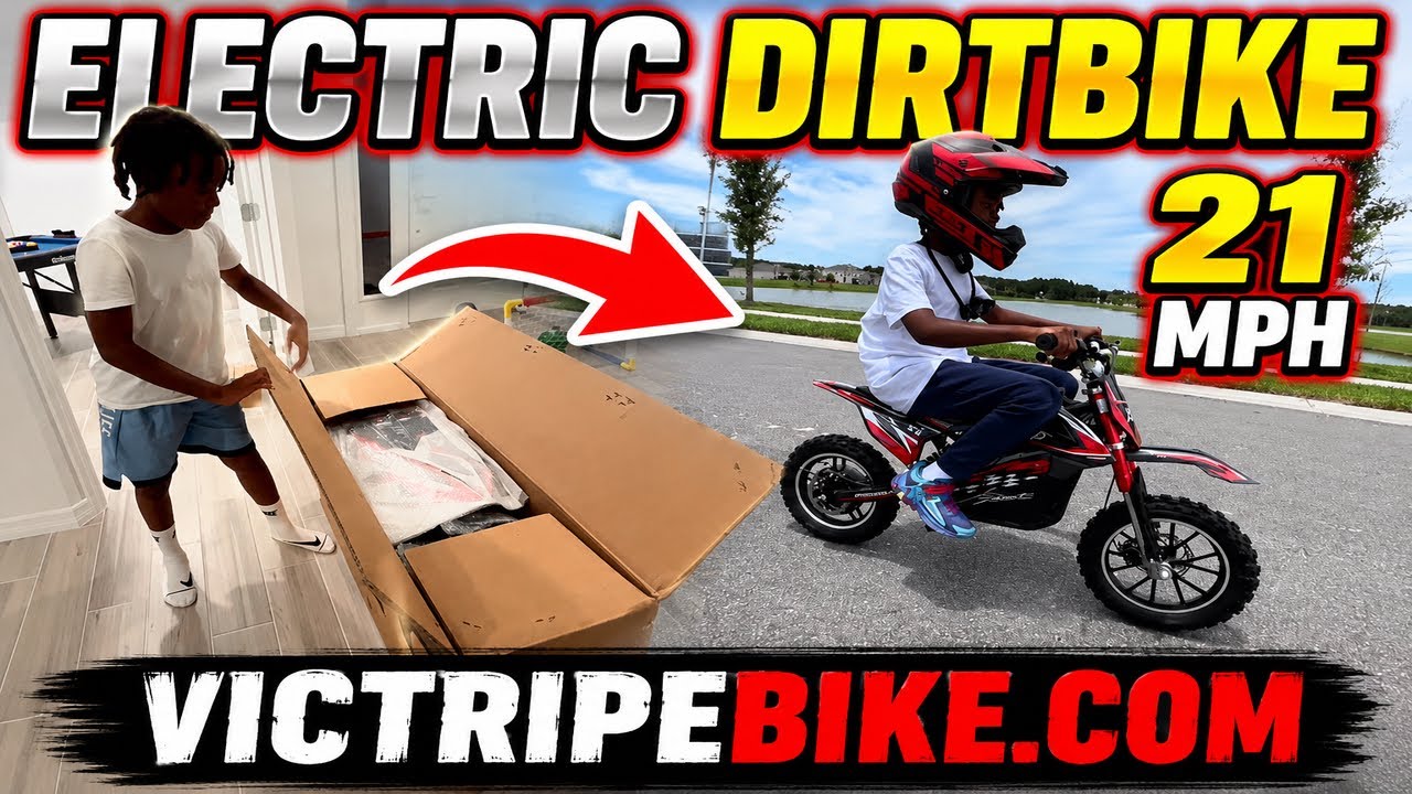 KID’S ELECTRIC DIRTBIKE GOES UP TO 21 MPH & 18 MILE RANGE