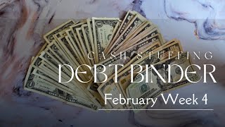 Cash Stuffing my Debt Binder for February Week 4 | Cash Budget | Cash Tips | Michelle Marie Budgets