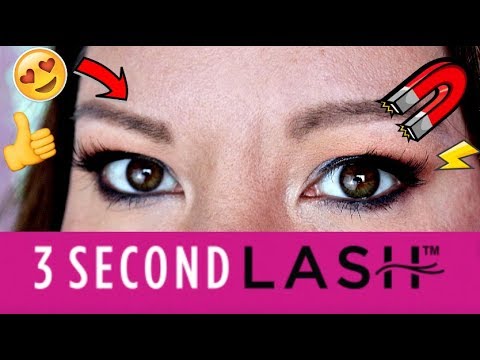 3 SECOND LASH! Magnetic Lashes REVIEW and DEMO of 3 Second Lash Magnetic Lashes
