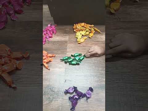 chocolates keeping separate and counting the colours