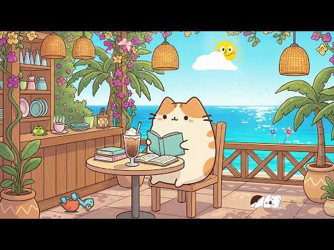 Mochi's Seaside Study Sessions 📖 Summer Lofi Beats for Relaxing & Study ☀️ Perfect for Study & Relax