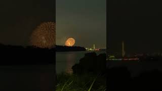 Fireworks over the White House and Washington DC from Alexandria VA