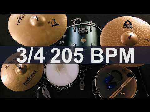 🔴 205 BPM 3/4 Heavy Drums Metronome