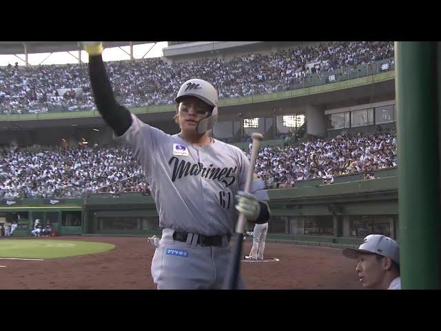 【4回表】2打席連続!! マリーンズ・山本大斗 低めをすくい上げて今季10号ソロホームランを放つ!! 2025年7月5日 オリックス・バファローズ 対 千葉ロッテマリーンズ