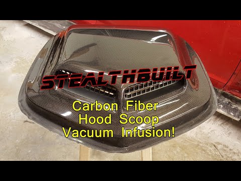Carbon Fiber Vacuum Infusion - Car Hood Scoop