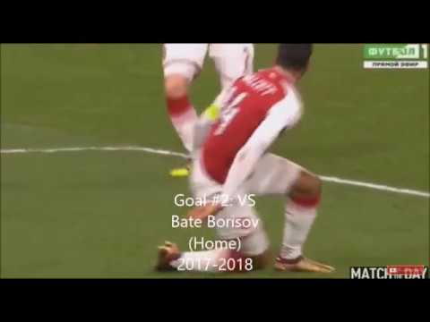 Mathieu Debuchy both 2 goals for Arsenal