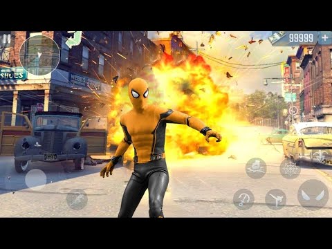 🕸️Spiderman vs 3 Head Monster Escape - Spider Rope Hero - Gangster New York City Android Gameplay🕸️