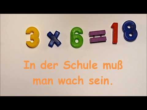 Das 6er-Reihe Lied; 1x6 =6; Sechser-Einmaleins gesungen mit seltsamen Reimen