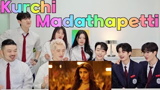 K-drama actors react overwhelmingly after watching Telugu MV🕺🏻Kurchi Madathapetti@UNNAMEofficial