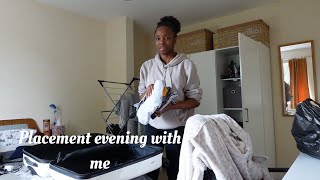 Spend a placement evening with me | Packing up my room and placement work