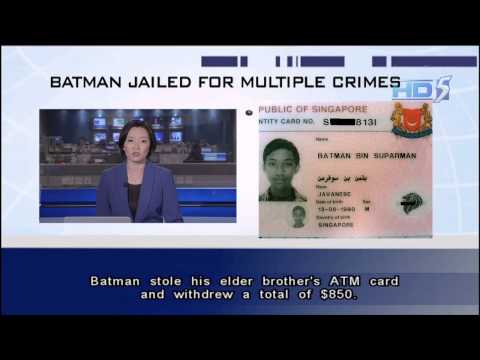 Singapore "Superhero" Batman Bin Suparman jailed for multiple offences - 11Nov2013
