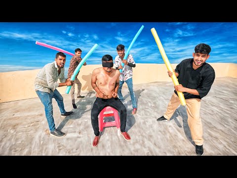 Hit the stick challenge Guess the right person