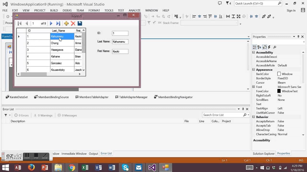 VB Week 4: SQL Server Connection and Data-Aware Controls