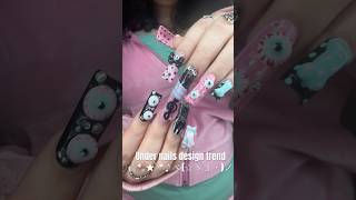 BEEN doing underneath nail designs ! Had to hop on this trend :3 #nailtrends #naildesign #fypシ