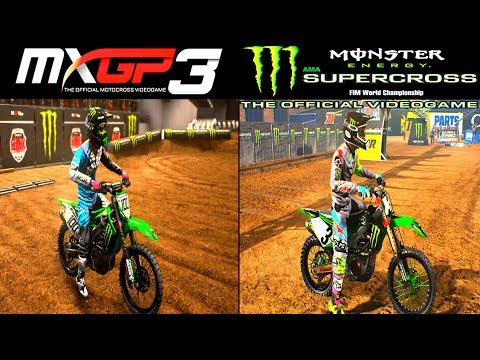 Supercross The Game VS MXGP3 Supercross | Physics Comparison Gameplay Video (4K)