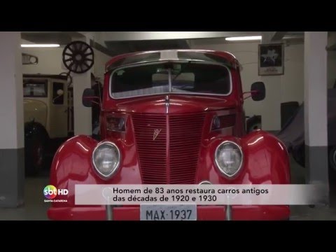 Homem de 83 anos restaura carros antigos das décadas de 1920 e 1930