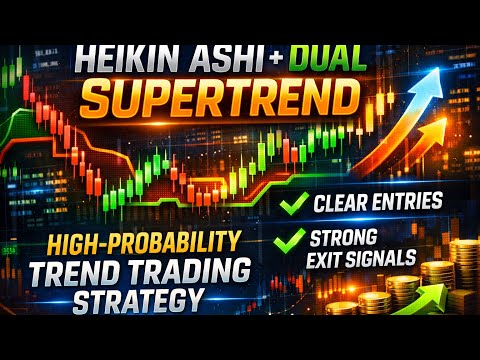 This Heikin Ashi + Dual SuperTrend Strategy Catches Massive Trends