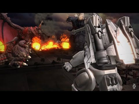 GODZILLA PS4: SpaceGodzilla vs Destroyah vs Super MechaGodzilla (Fantasy Battle)
