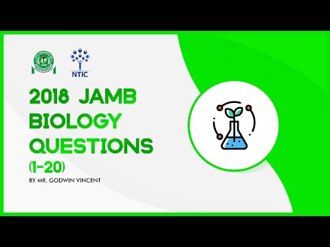 2018 JAMB Biology Questions 1 to 20 - NTIC Online Class