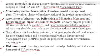ENVIRONMENTAL IMPACT ASSESSMENT, EIA  (CH-2 PART 13)