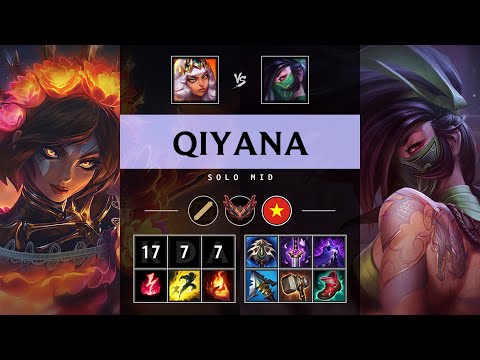 Qiyana Mid vs Akali: Unstoppable - VN Grandmaster Patch 14.24