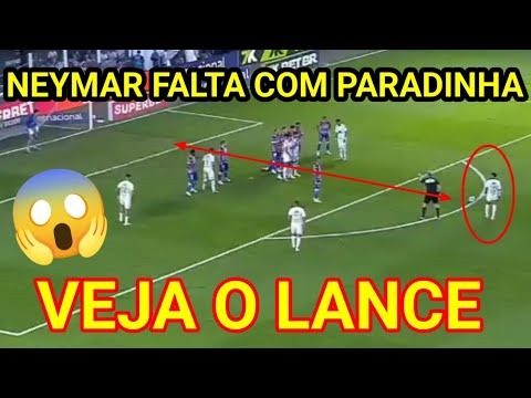 NEYMAR BATE FALTA COM PARADINHA E QUASE FAZ UM GOLAÇO😯