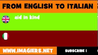 How to say aid in kind in Italian