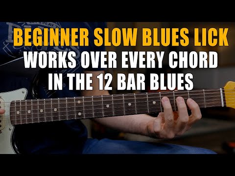 Beginner Slow Blues Lick - Works Over Every Chord in a I IV V Blues