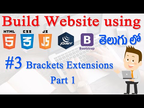 3 How to Build Website using Html CSS JS jQuery Bootstrap Brackets Extensions Part 1