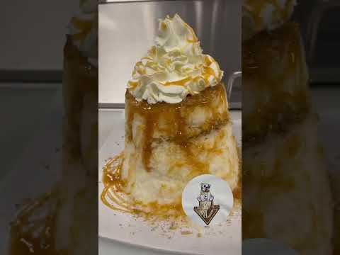 32 Degrees Below Fla Famous Banana Cream Pie Nondairy,Gluten Free shaved snow served at -50°