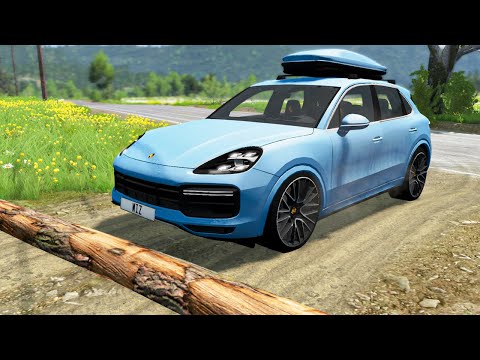 Cars vs Fallen Tree - BeamNG.Drive | BeamNG Land TV