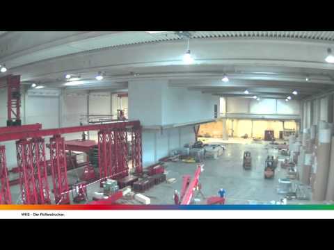 WKS Gruppe | Der Aufbau der 160 Seiten Rollenoffset Maschine am Standort Wassenberg.