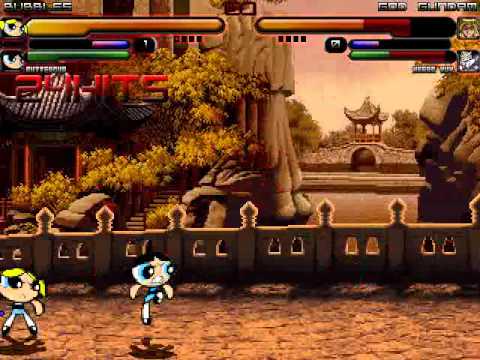 TK's Random Mugen Battle #1664 - Bubbles & Buttercup VS God Gundam & Wing Zero