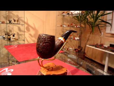 Pipa in radica classic bent sabbiata - www.paronellipipe.it