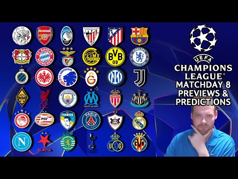 My Champions League Matchday 8 Previews & Predictions! #ucl
