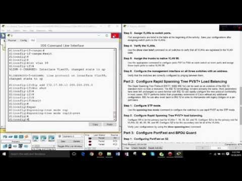 CCNA3 V5 PACKET TRACER 2.3.2.2 CONFIGURING RAPID PVST+