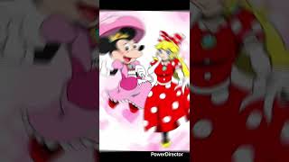 ミニーちゃん×ピーチ姫 衣装チェンジ #shorts