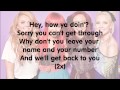 Little Mix - How You Doin? (with Lyrics) 
